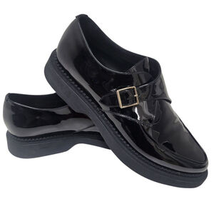 Saint Laurent Paris Anthony Patent-Leather Monk Strap Shoes Men's (EU) 43 NWOT